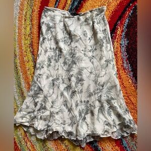 Floral Print Women's Skirt 100% silk